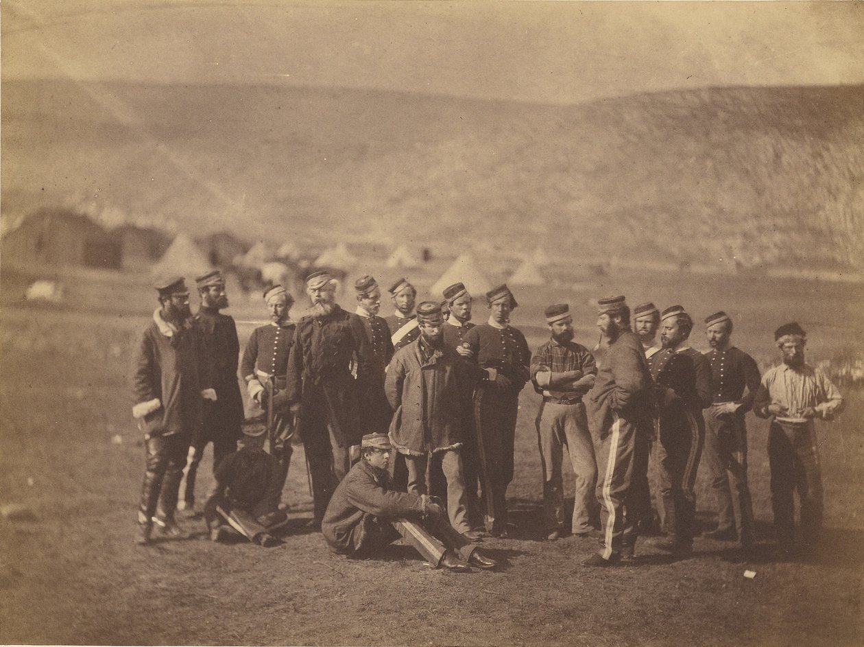 Col. Doherty, Officers and Men. 13th Light Dragoons by Roger Fenton