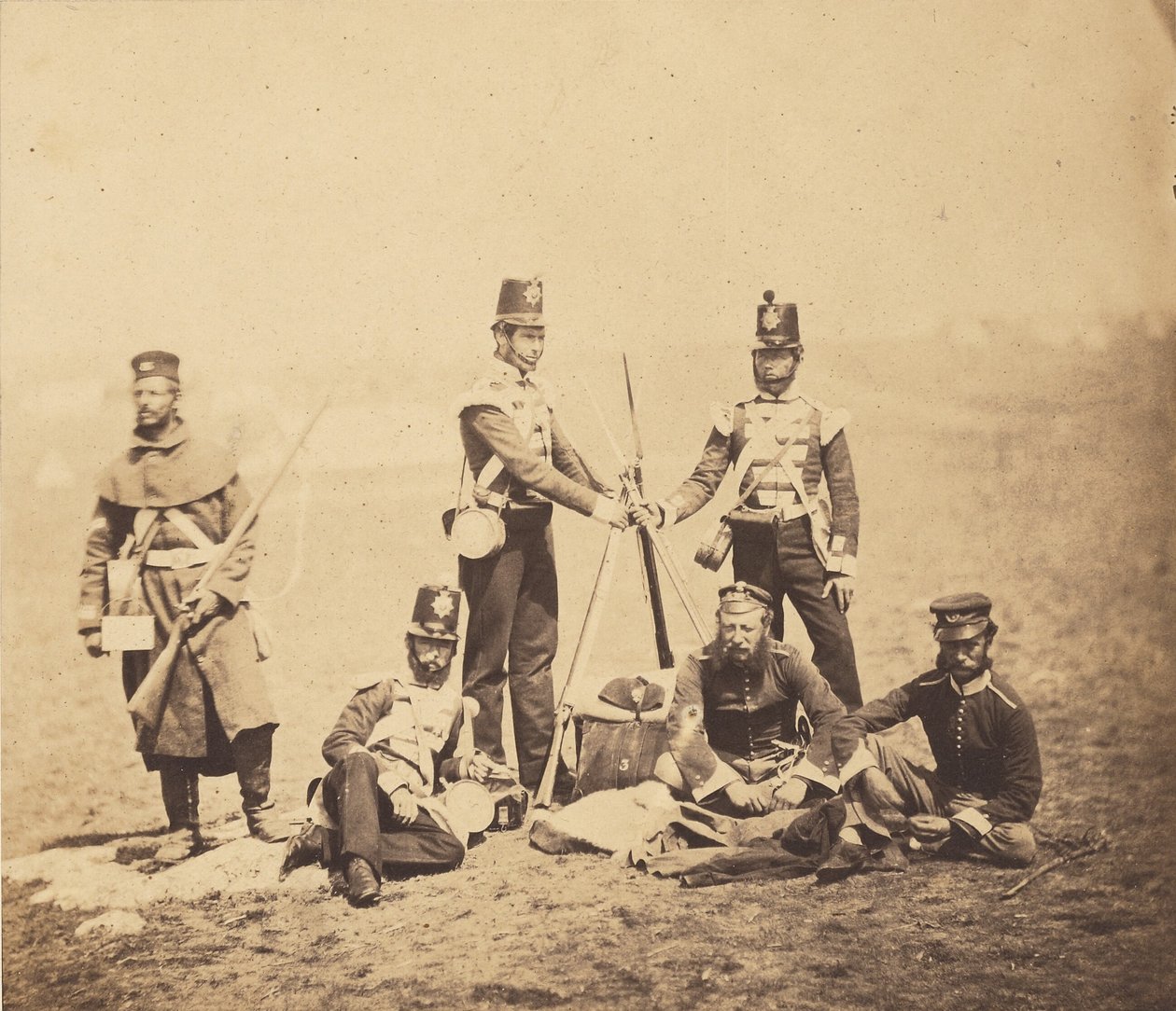 English Infantry Piling Arms by Roger Fenton