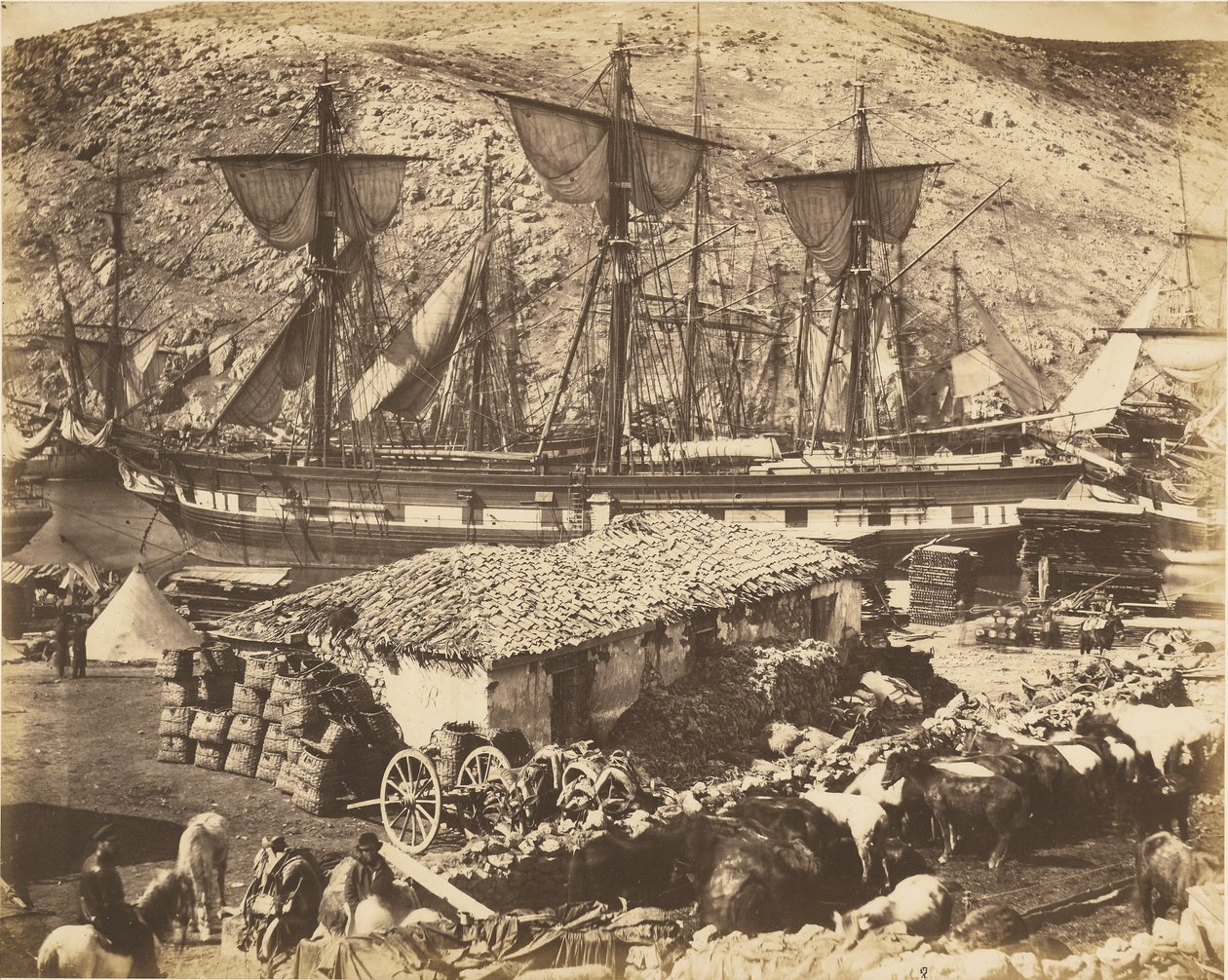 Harbour of Balaklava, the Cattle Pier by Roger Fenton