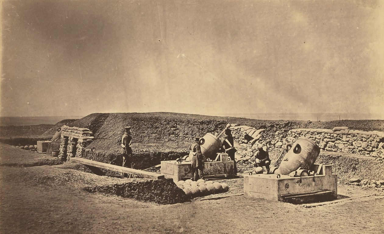 Mortar Batteries in Front of Picquet House, Light Division by Roger Fenton