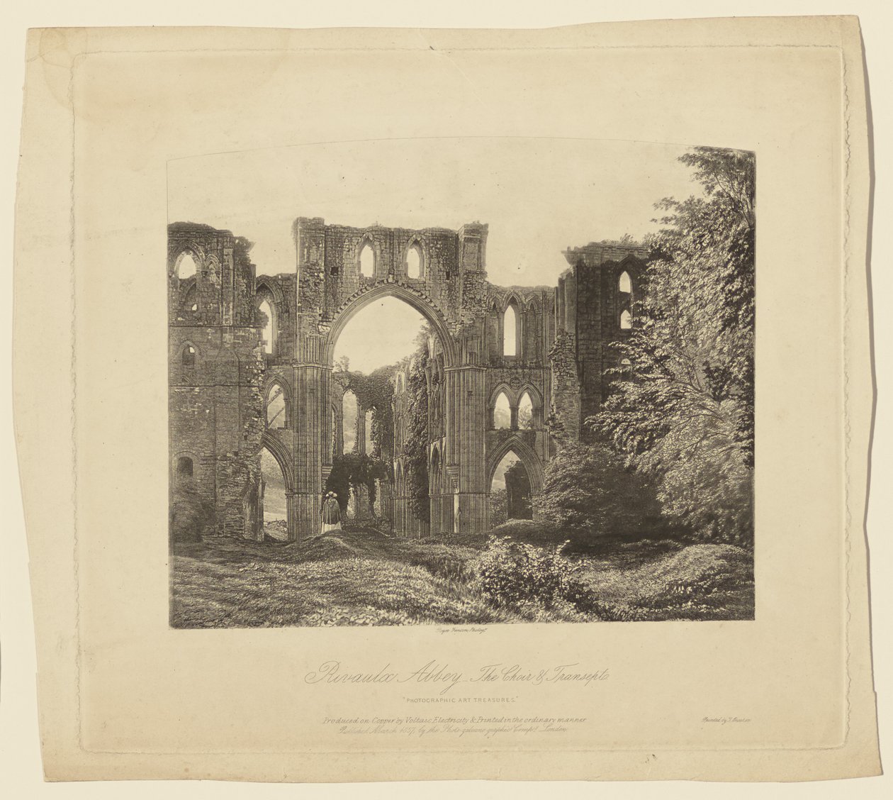 Rivaulx Abbey, the Choir and Transept by Roger Fenton