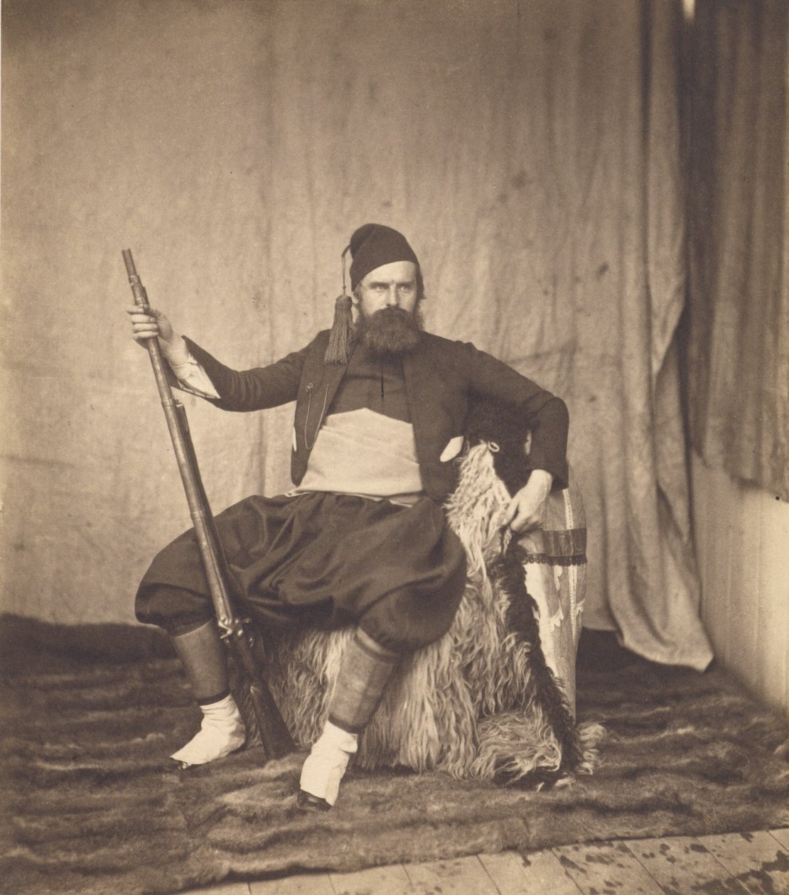 Self-Portrait in Zouave Uniform by Roger Fenton