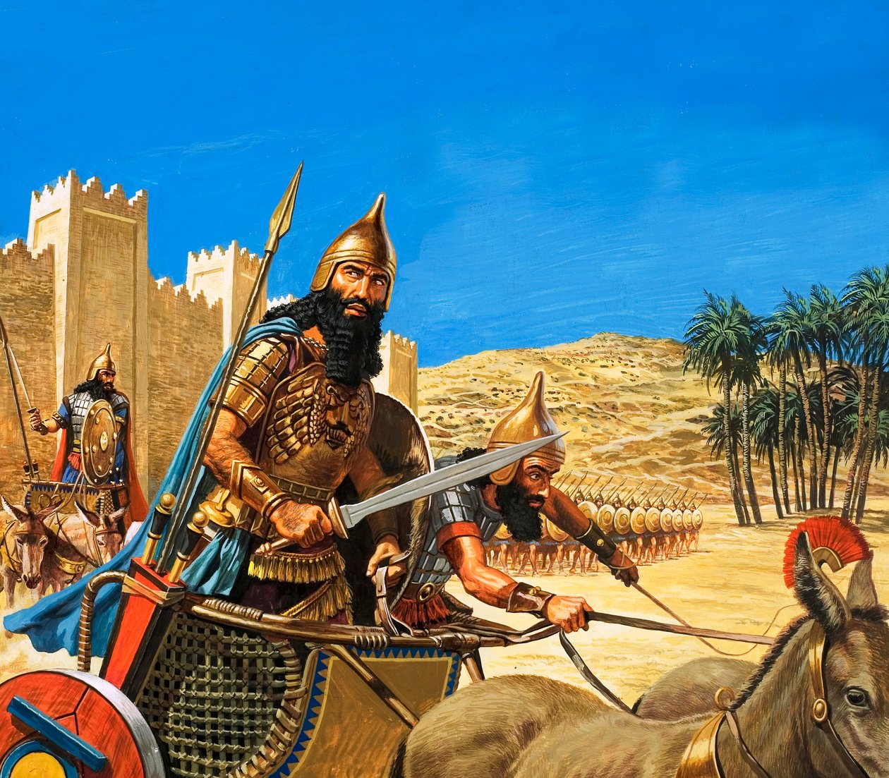 King Hammurabi goes to war, his chariot drawn by asses of a particularly tough breed by Roger Payne