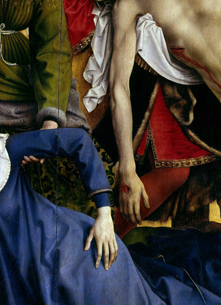 Deposition or descent of the cross (detail). Rogier Altarpiece by Rogier van der Weyden (1435) by Rogier van der Weyden