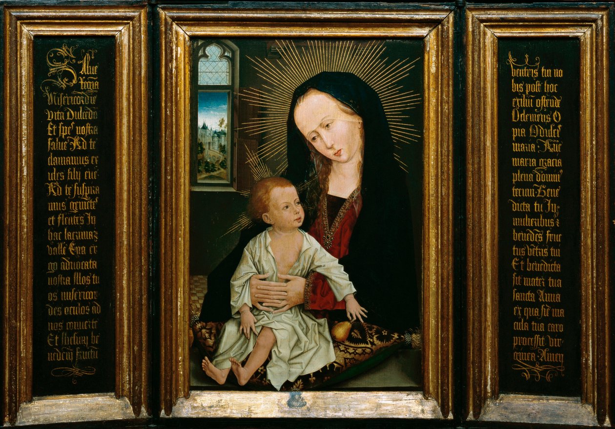Salve Regina, Representation of the Virgin and Child Holding a Pear
