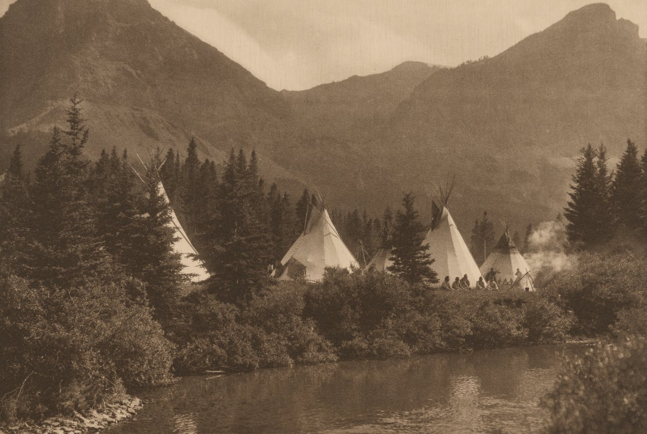 Up the Cutbank, Piegan, Montana, 1915 by Roland W. Reed