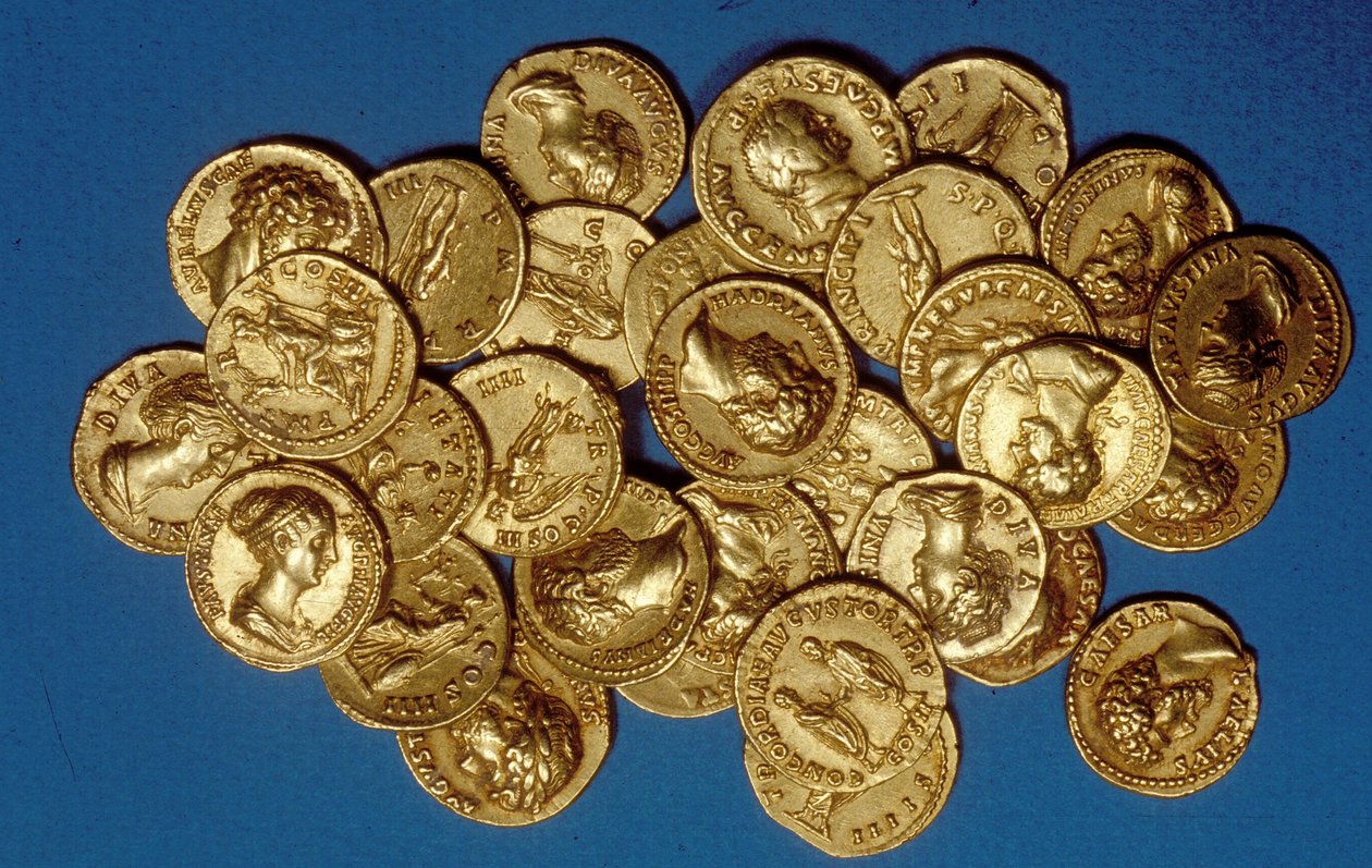 A Hoard of Coins by Roman: Premium art reproduction