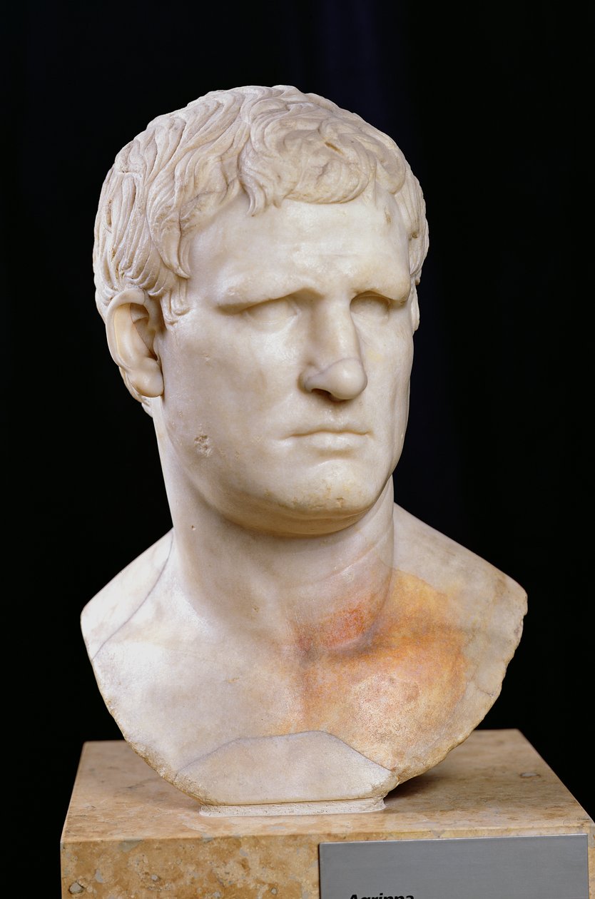 Bust of Agrippa (63-12 BC) by Roman: Buy fine art print