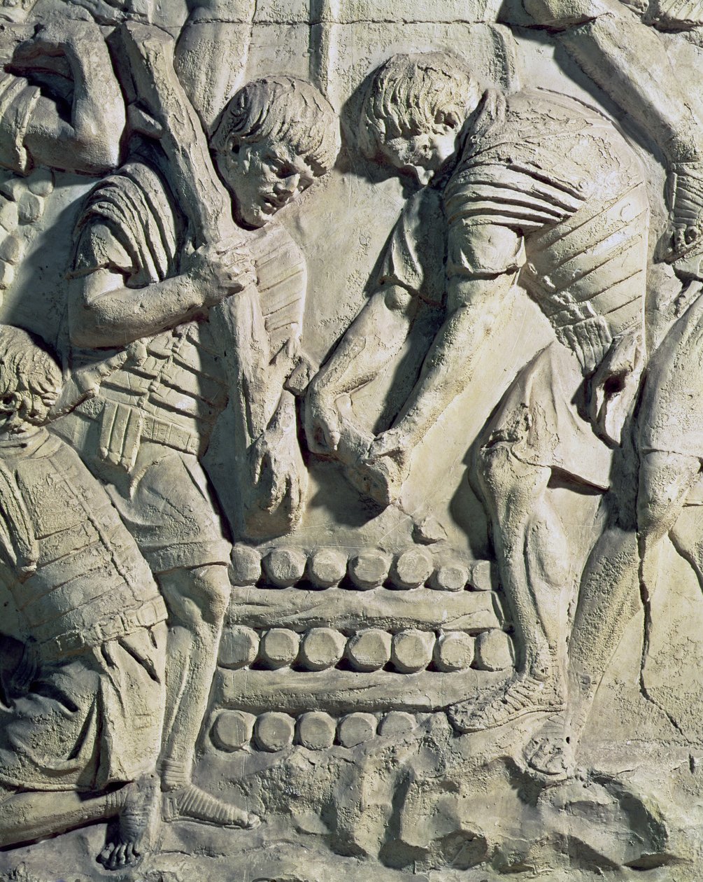 Construction of fortifications during the campaign against the Sarmatians (detail) by Roman