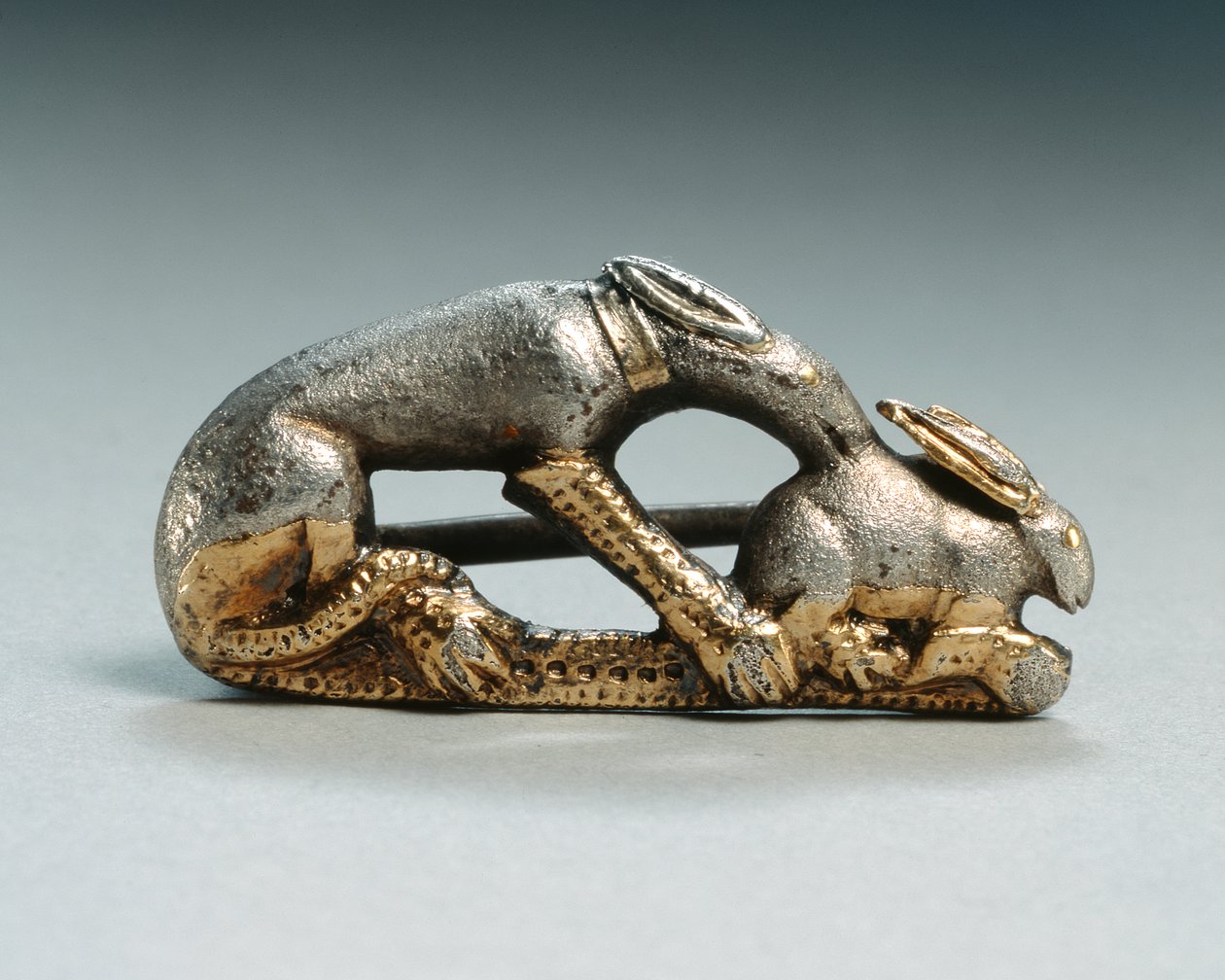 Fibula of a dog catching a rabbit by Roman: Fine art print