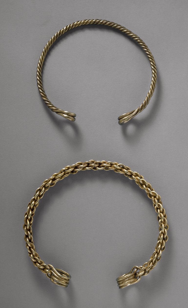 Neck Rings (Torcs) from Ulceby, Lincolnshire, 1st century BC by Roman