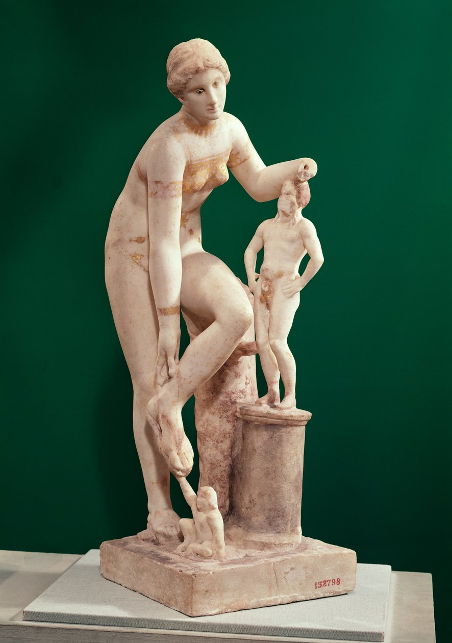 Statuette of Venus with Priapus by Roman