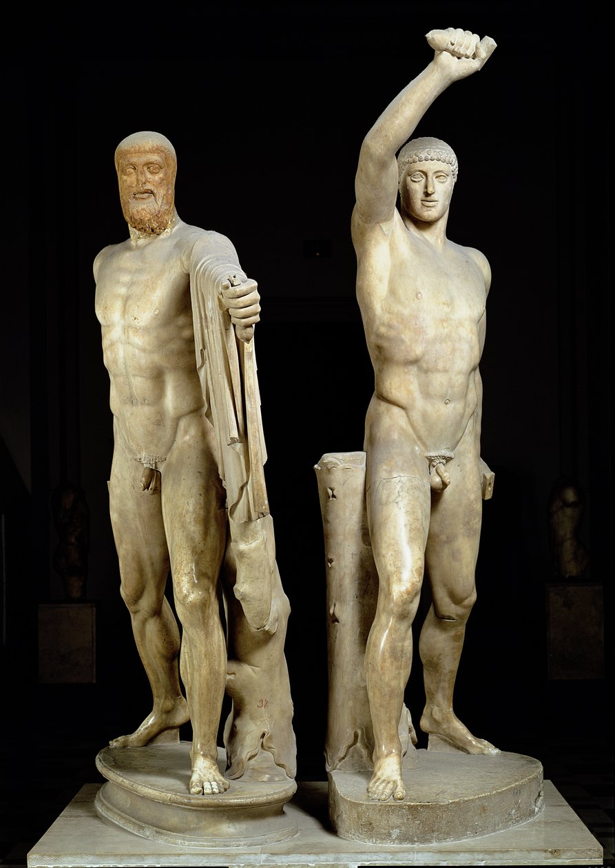 The Tyrannicides, Roman copy of a Greek original by Kritios and ...