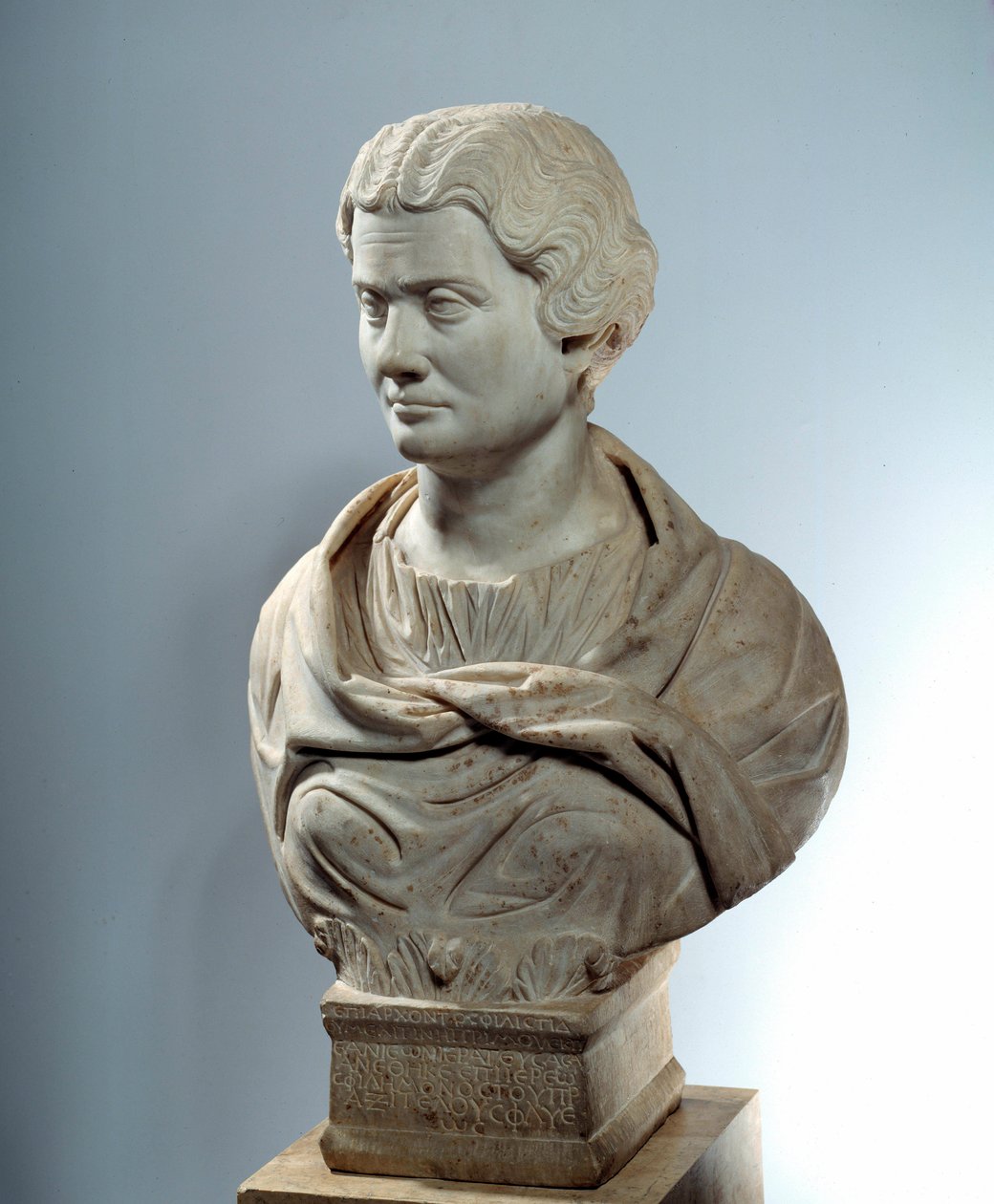 Bust of Melitine, priestess of the mother of the gods to the Piraeus. Sculpture around 162. Paris, Musee Du Louvre by Roman