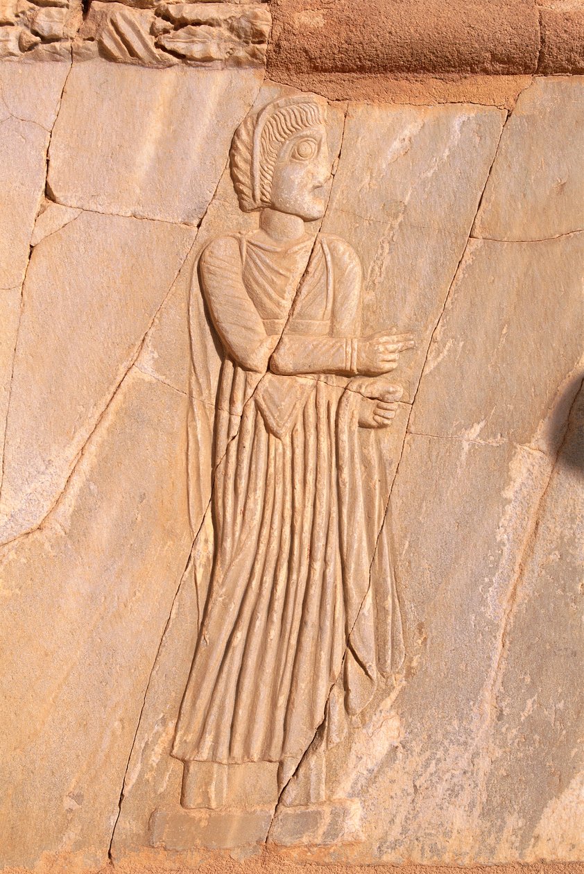 Close-up of the Decorative Stage Relief of the Theatre of Sabratha, Libya, Tripolitania by Roman