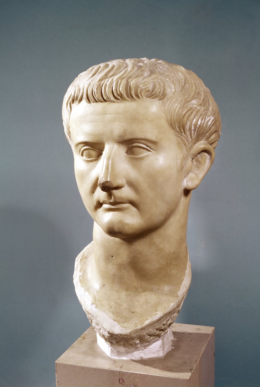 Head of the Emperor Tiberius (42 BC-37 AD) by Roman