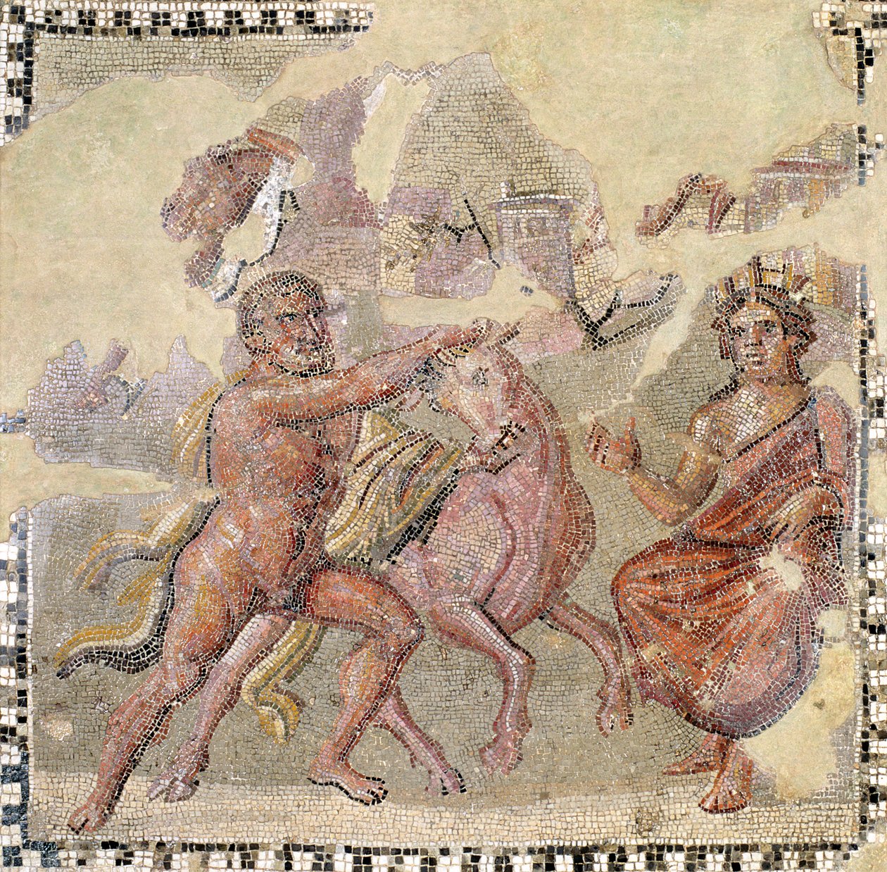 Herakles with the Cretan Bull, Ostia by Roman