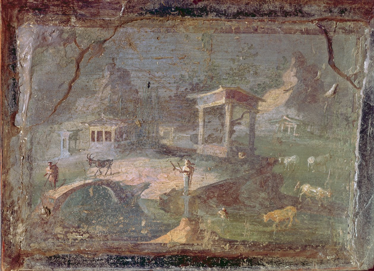 Idyllic Landscape, from Herculaneum, 1st century BC-AD 79