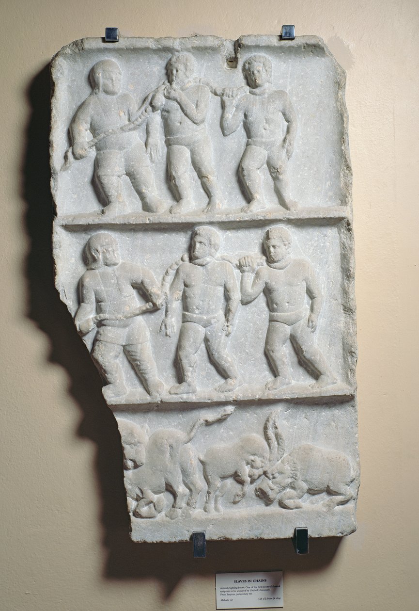 Men in Chains, Relief Found at Smyrna by Roman