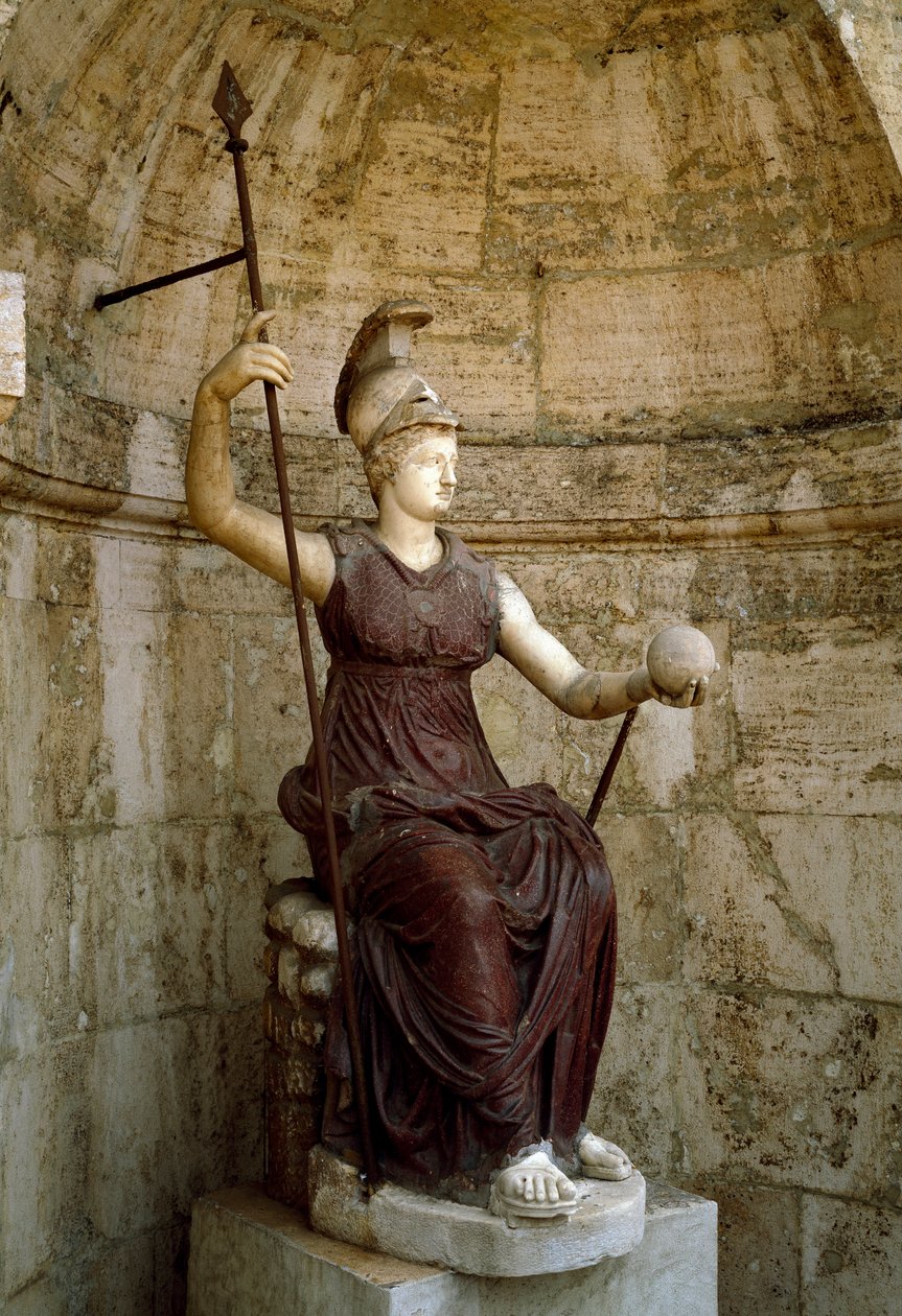 The Goddess Rome Lifting the Universe in Her Hand. Statue of the 1st century AD. Rome, Campidoglio by Roman