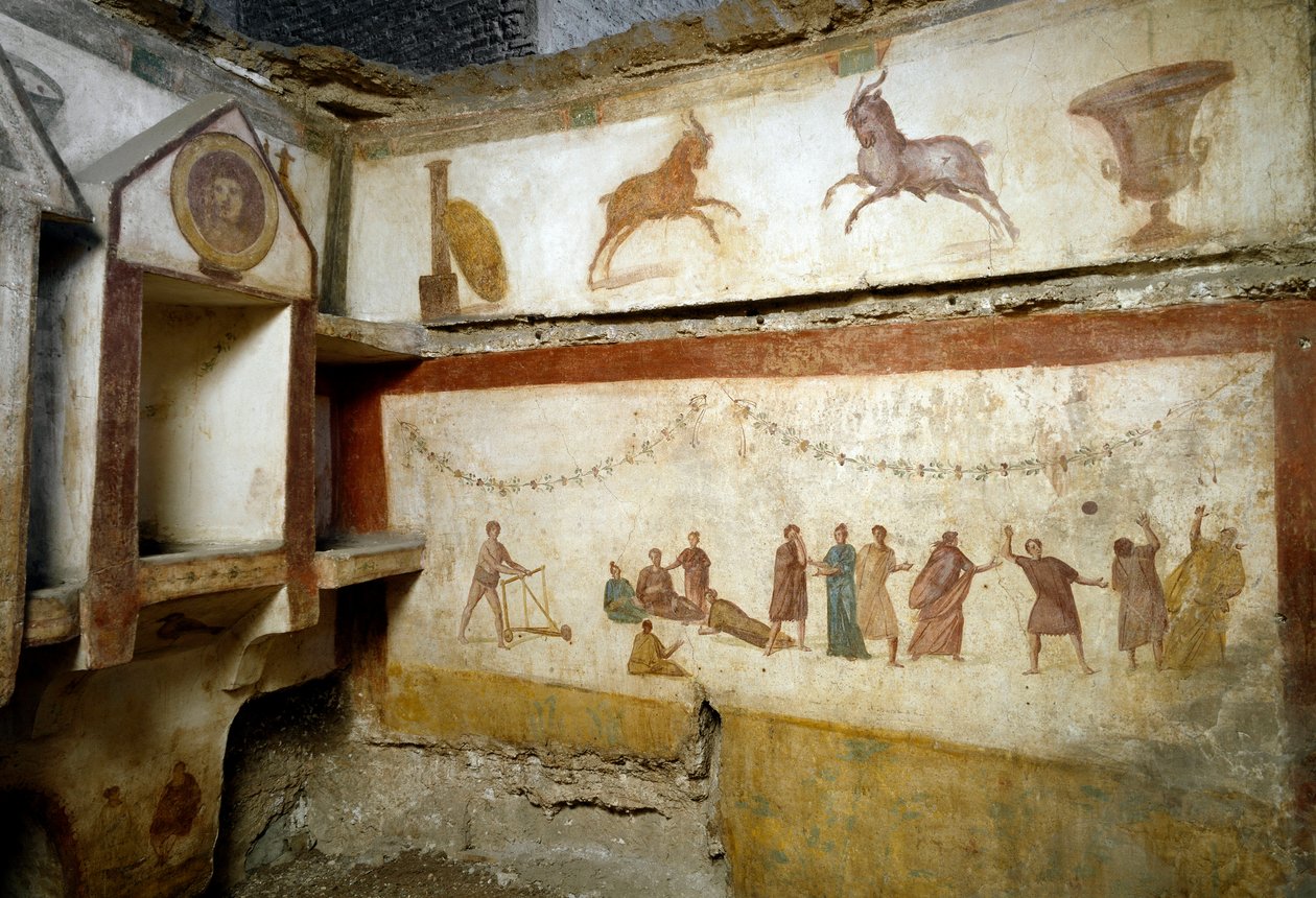 Young People Playing by Roman