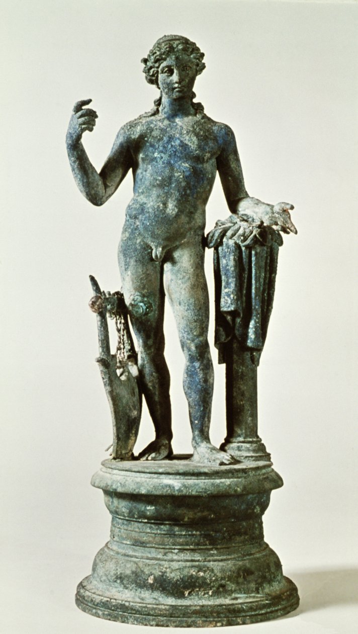 Statue of Apollo from the House of Red Walls, Pompeii, c.30AD by Roman