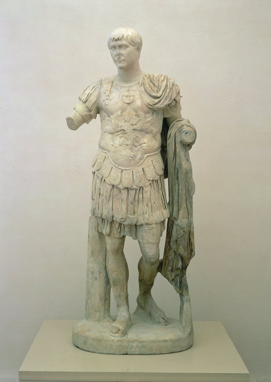Statue of the Emperor Trajan, Antonine Period by Roman
