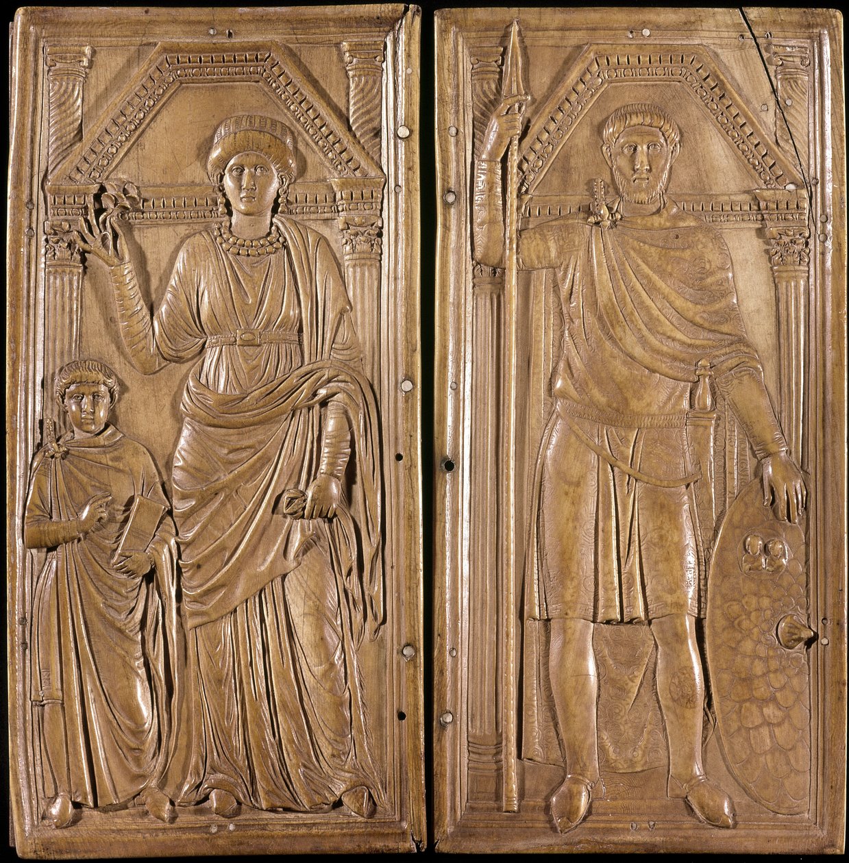 Stilicon: Stilicon and His Wife Serena and His Son Eucherio. Ivory ...