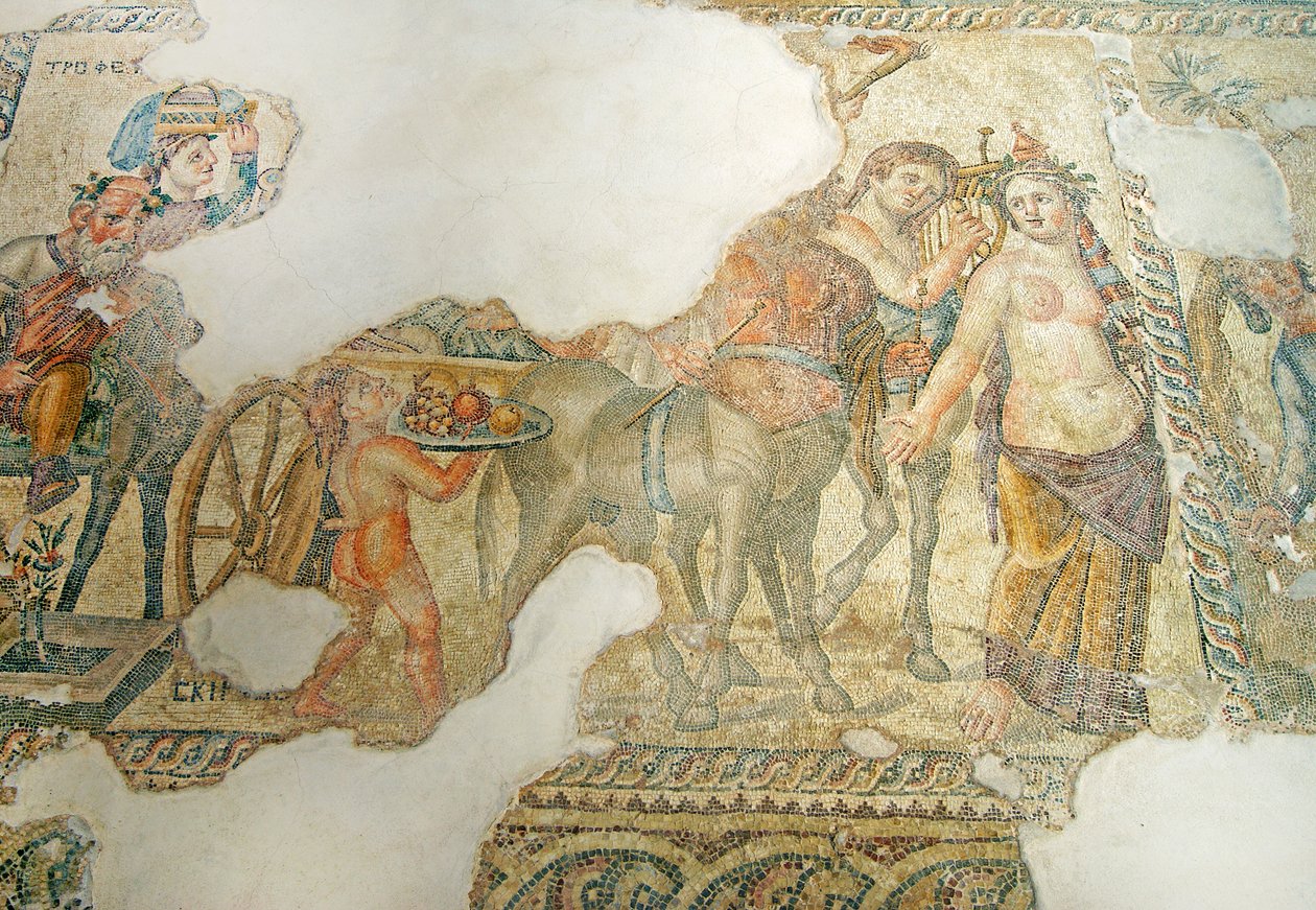 The Triumphant Procession of Dionysos, House of Aion, Paphos, Cyprus by Roman