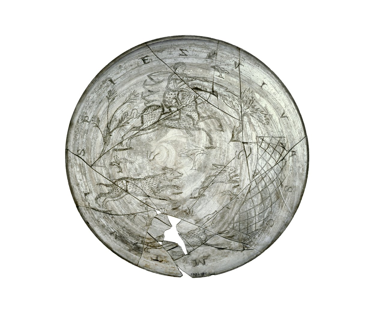 Wint Hill Bowl, Engraved with a Hunting Scene, Probably from the Rhineland, Roman, 4th Century by Roman