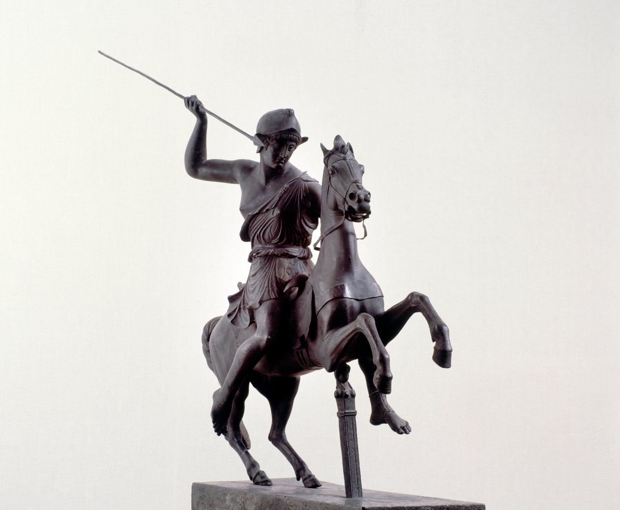 Amazon on horseback (bronze sculpture after a Greek original from the 3rd century BC) by Roman Roman