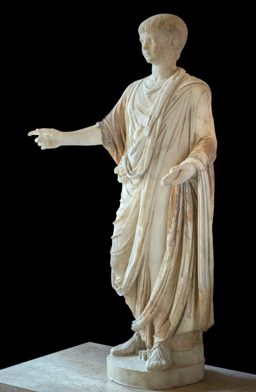 Child Dressed in the Toga and Wearing the Bulla the Head is that of Nero Child