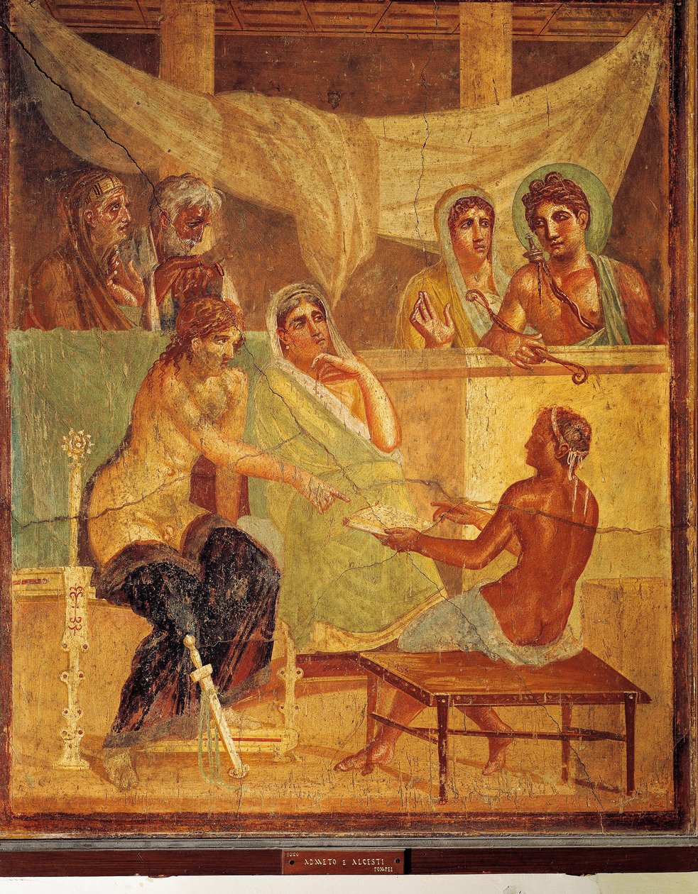 Fresco Depicting Admetus and Alcestis Consulting Oracle, from House of ...