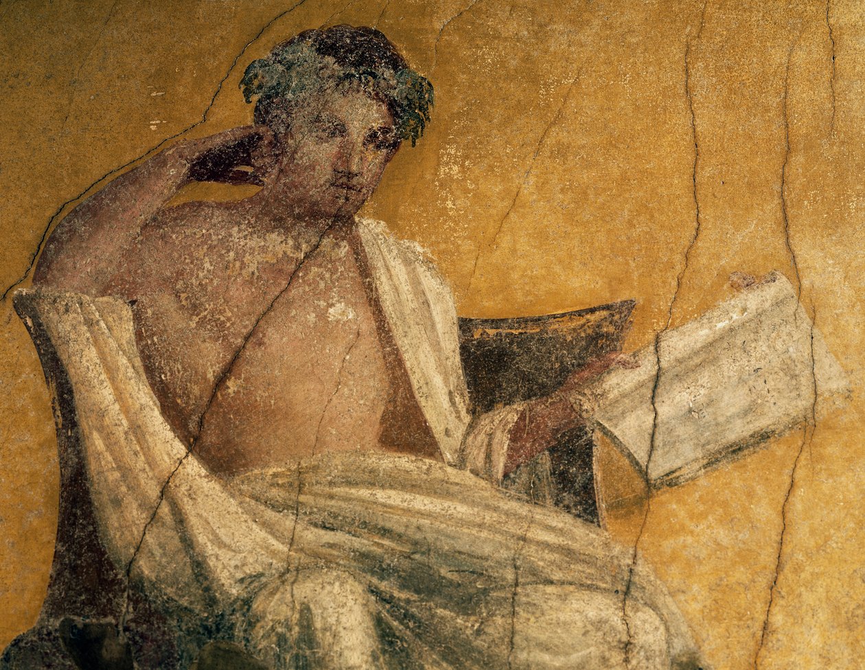 Greek Playwright Menander (detail) by Roman Roman