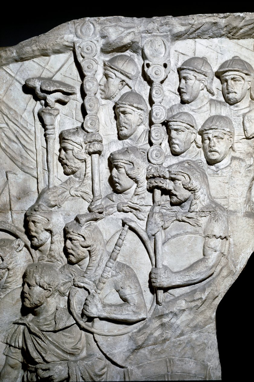 Warriors Carrying Vexillum (Roman Banners) by Roman Roman