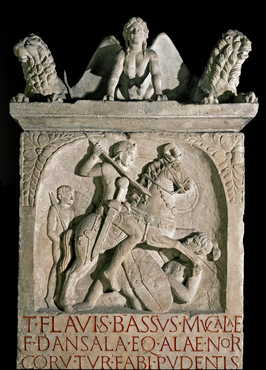 Funerary Stele of Flavius Bassus Herculanus, Roman Art, 5th Century AD ...