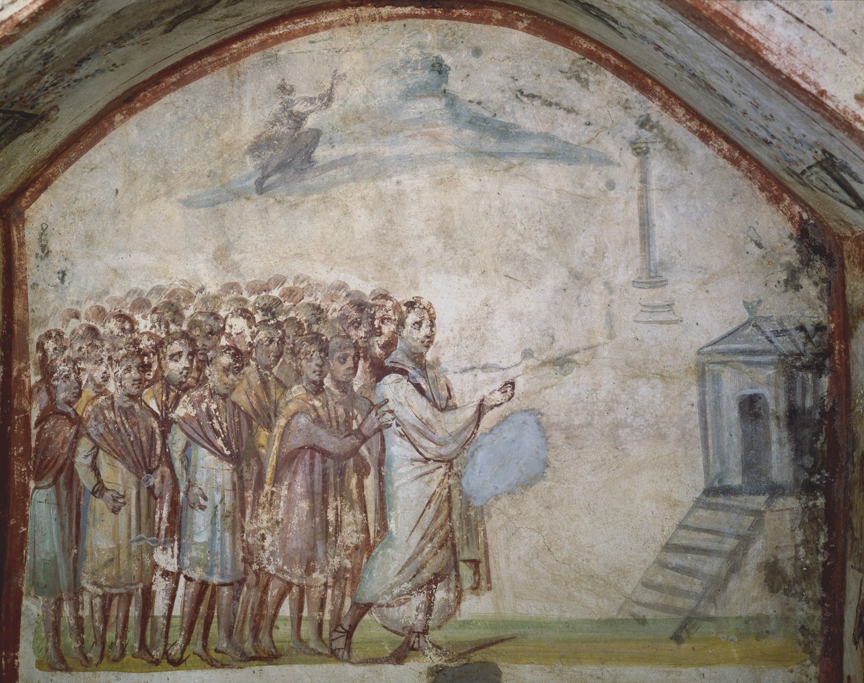 The Raising of Lazarus, Catacombs of Via Latina, Rome by Roman Roman
