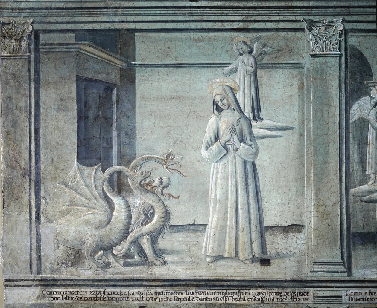 Life of Saint Frances of Rome, Pursued by Demons in the Form of Monsters, Roman School by Roman School