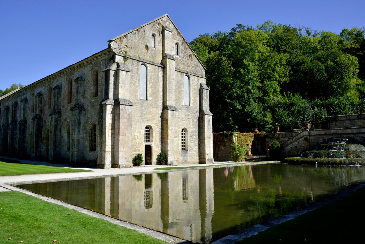 Romanesque Architecture: Exterior View of the Forge of the Cistercian Abbey of Fontenay, Burgundy, Late 12th Century by Romanesque