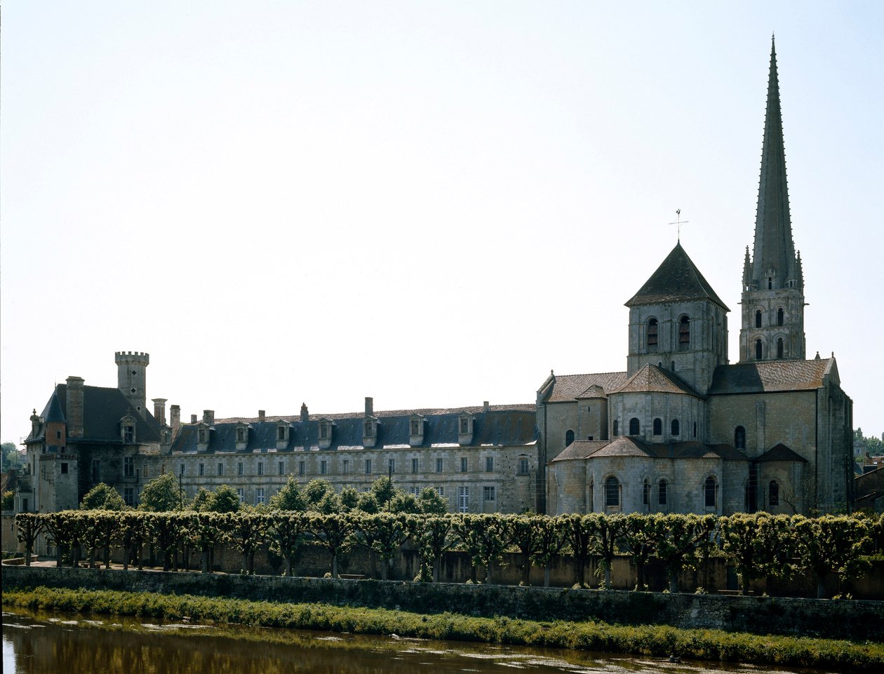 Romanesque art: view of the Basilica of Saint Savin-sur-Gartempe by Romanesque