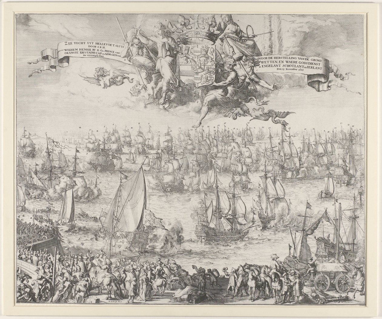 Journey of William III to England, 1688 by Romeyn de Hooghe (attributed to workshop of)