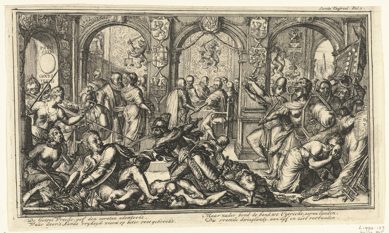 Allegory of the Union of Utrecht, 1579 by Romeyn de Hooghe