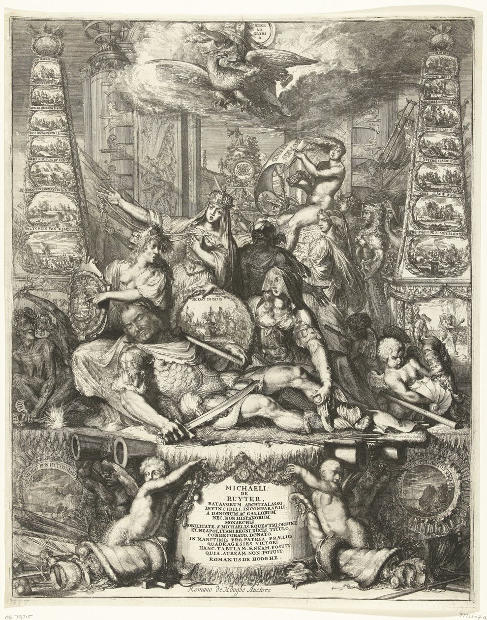 Allegory of the Death of Michiel de Ruyter, 1676 by Romeyn de Hooghe