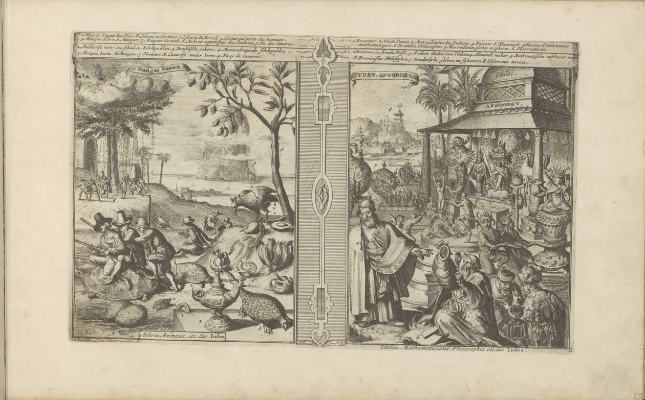 Trees, Animals, and Nuts; Worship of Idols by Romeyn de Hooghe