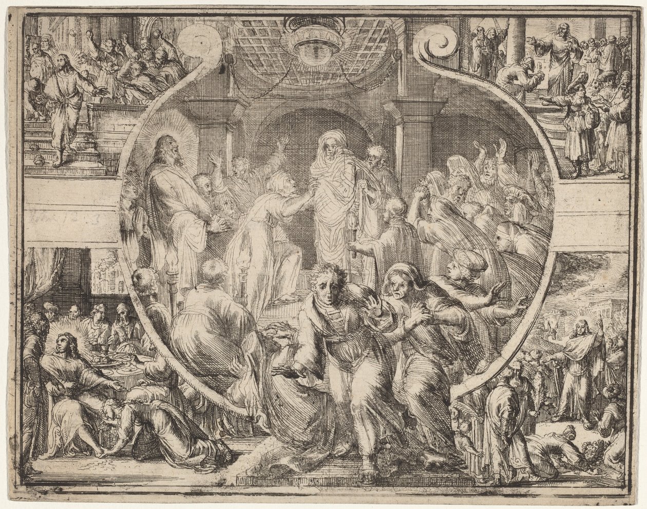 Raising of Lazarus with Scenes from the Life of Christ