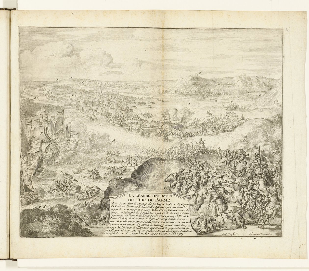 Retreat of the Army of the Duke of Parma, 1592 by Romeyn de Hooghe