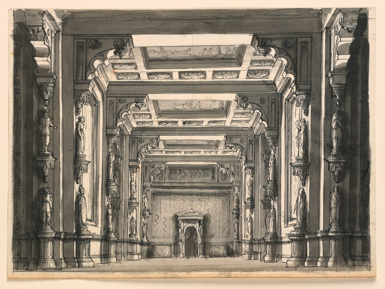 Stage Design, Interior of Gothic Hall