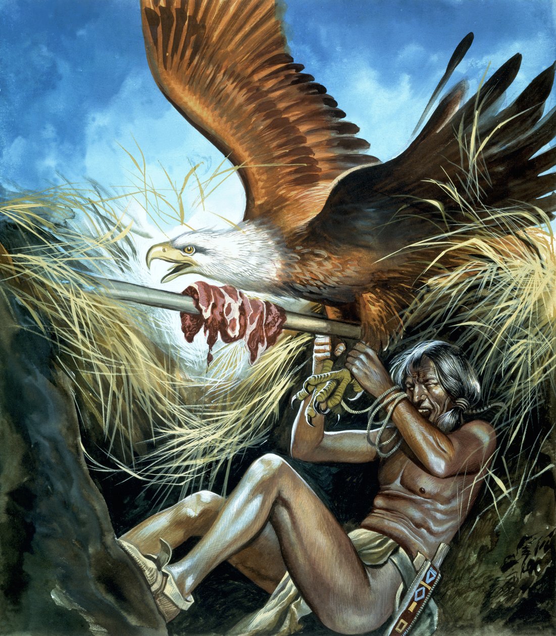 Eagle and Indian by Ron Embleton