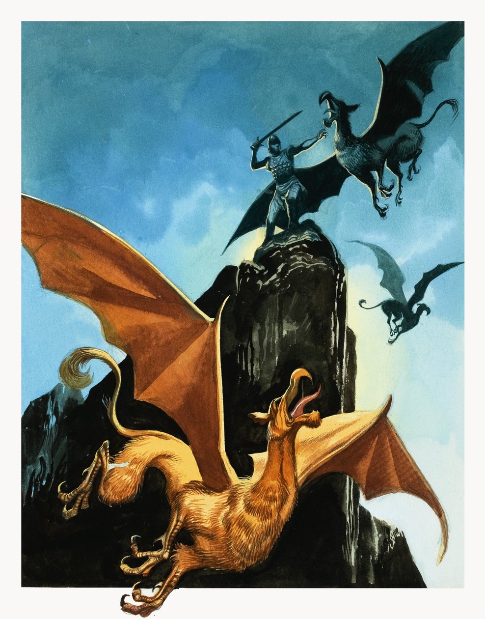 The Legend of Gudrun: Hagen Slays the Griffin by Ron Embleton