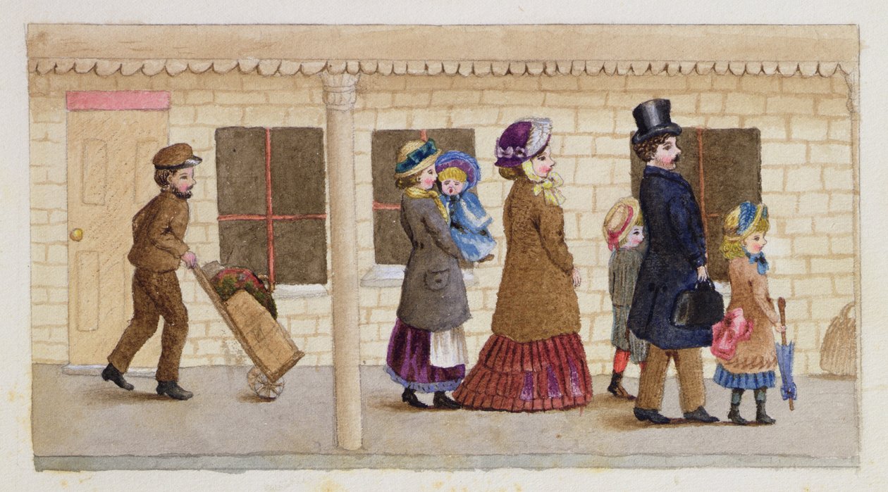 On the Station Platform, Addiscombe, 1883 by Rosa Clementina Petherick